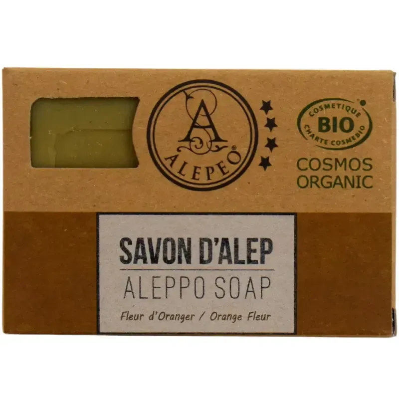 Savon d'Alep fleurs d'oranger 100g Cosmos Organic