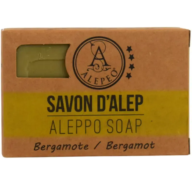 Savon d'Alep parfumé à la Bergamote 100g