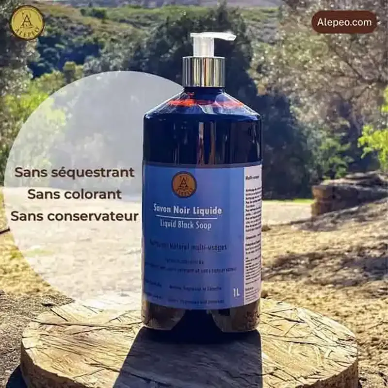Savon Noir Liquide Multiusage 1L – ALEPEO |...