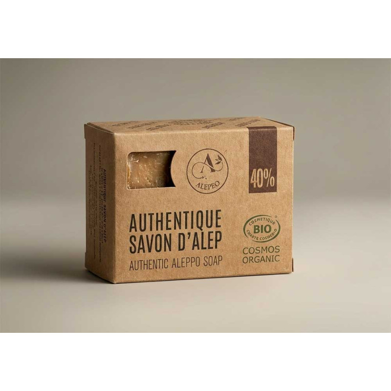 Savon d'Alep 40% Ultra-Hydratant - Soin Intensif pour Peaux Sensibles