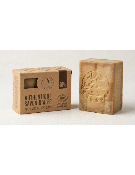 Savon d'Alep ALEPEO 40% Laurier | Soin Naturel Visage & Corps